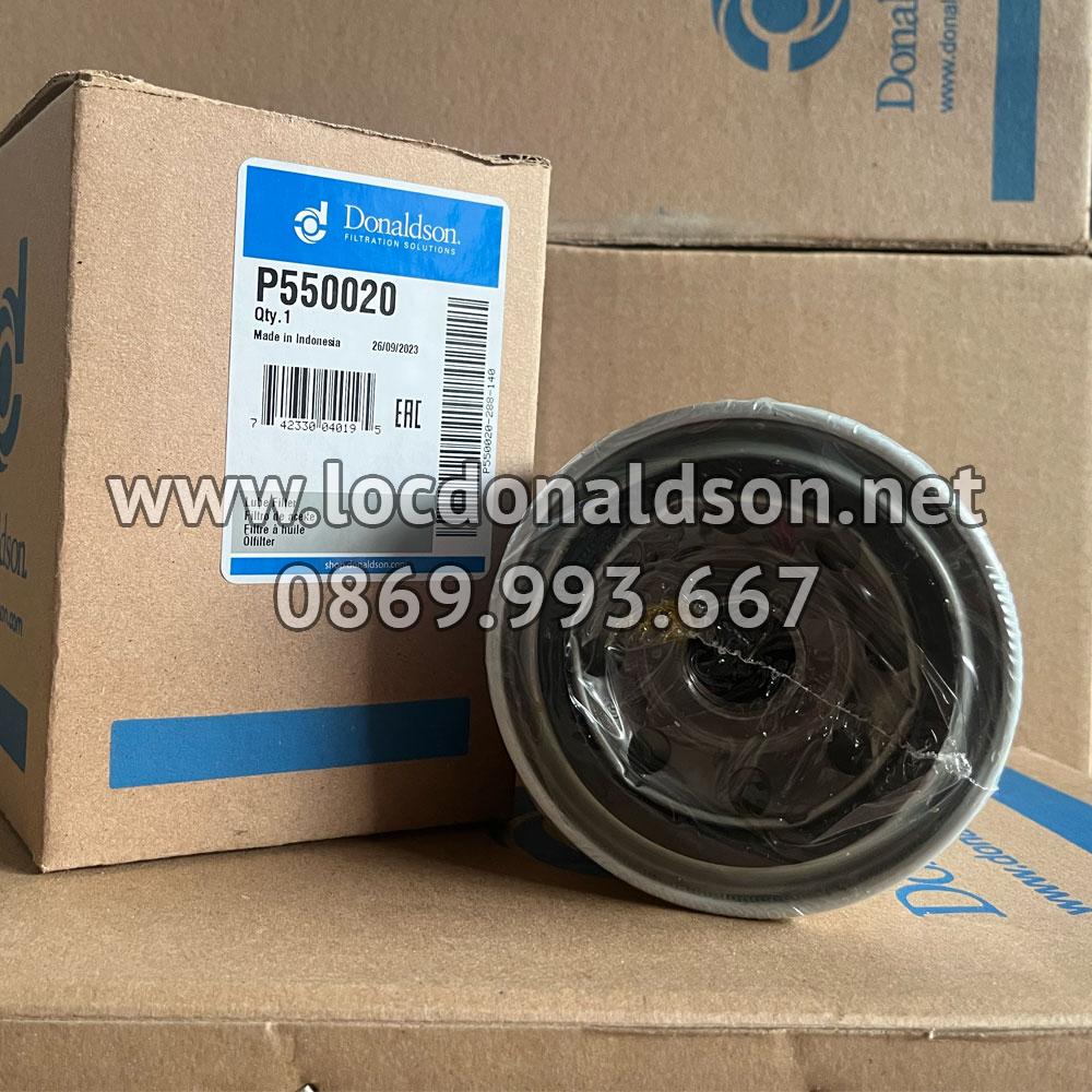 Lọc nhớt P550020 Donaldson - Thay thế JOHN DEERE AR58956