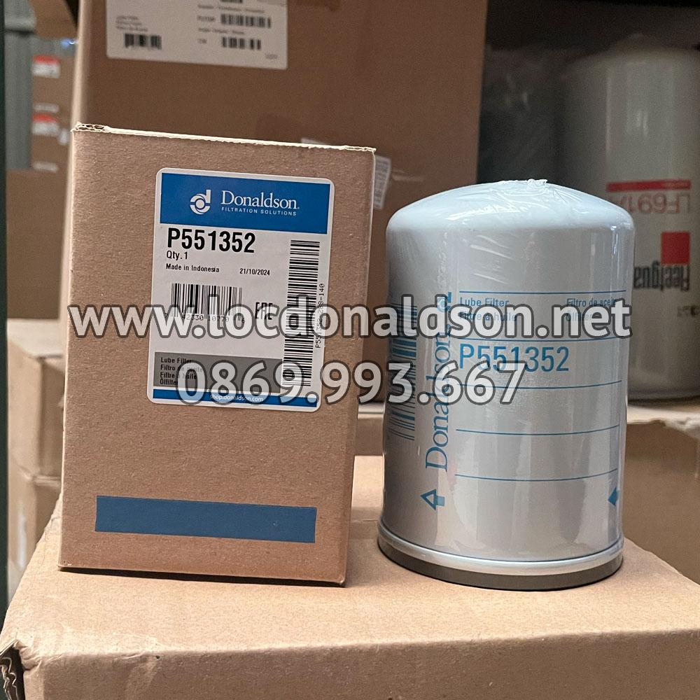 Lọc nhớt P551352 Donaldson - Thay thế JOHN DEERE RE59754